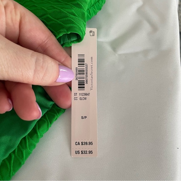 Victoria's Secret Women's High Full Coverage Bikini Bottom Jade Green Small NWT - Picture 3 of 5